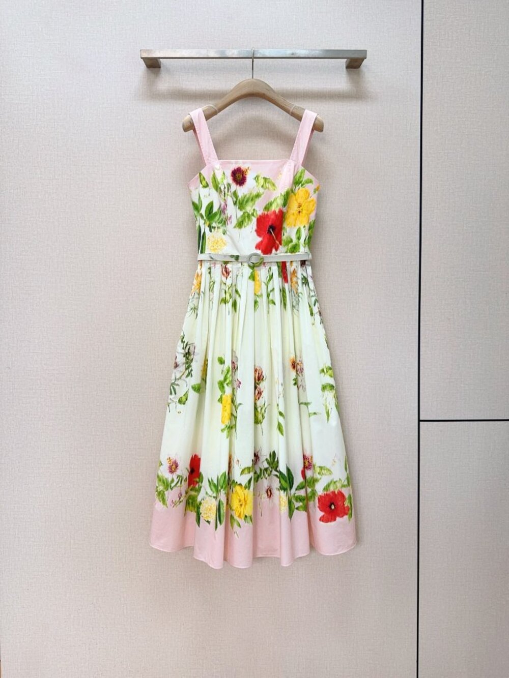 Oscar De La Renta Floral Print Camisole Dress